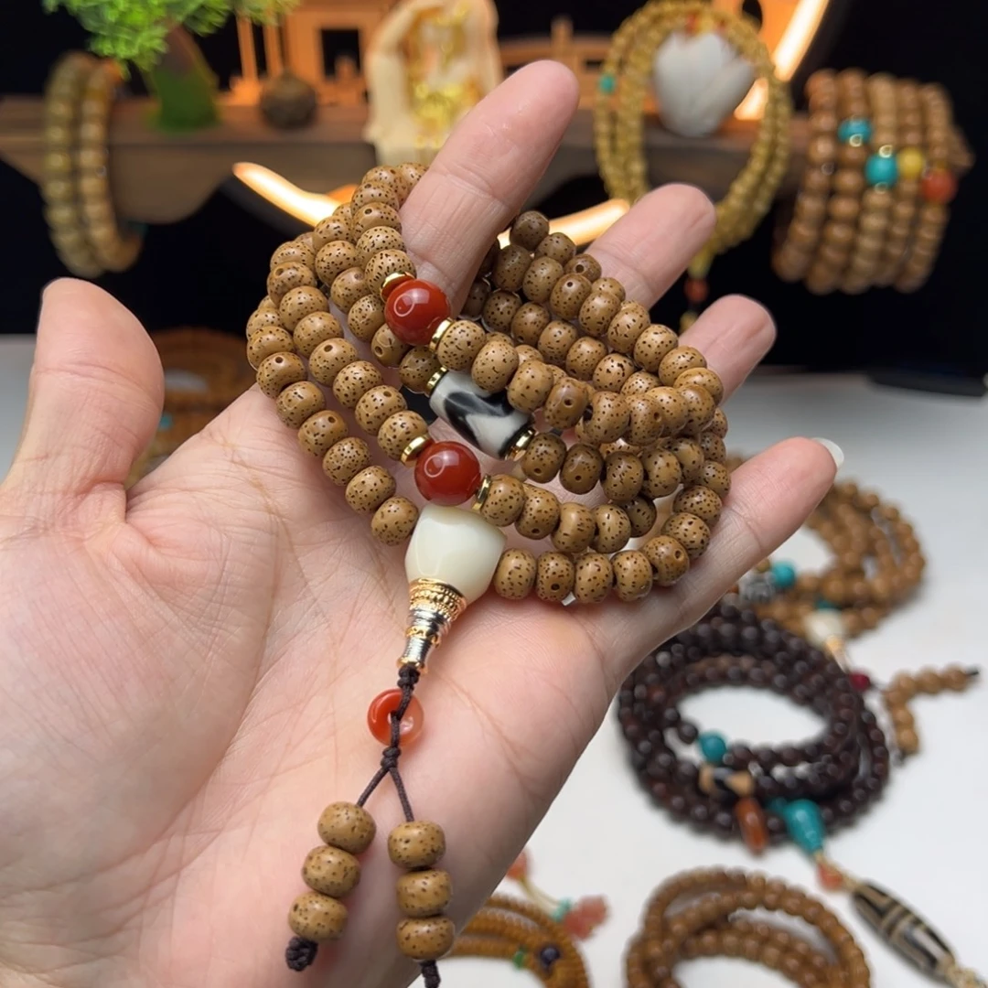 每***厂吊坠星月菩提星月菩提老陈籽8×6mm