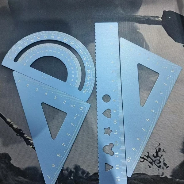 学生15cm铝合金尺子四件套【颜色不挑】-33