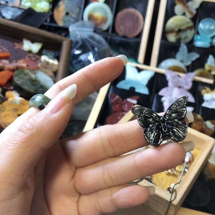 岫玉未镶嵌岫玉耳环