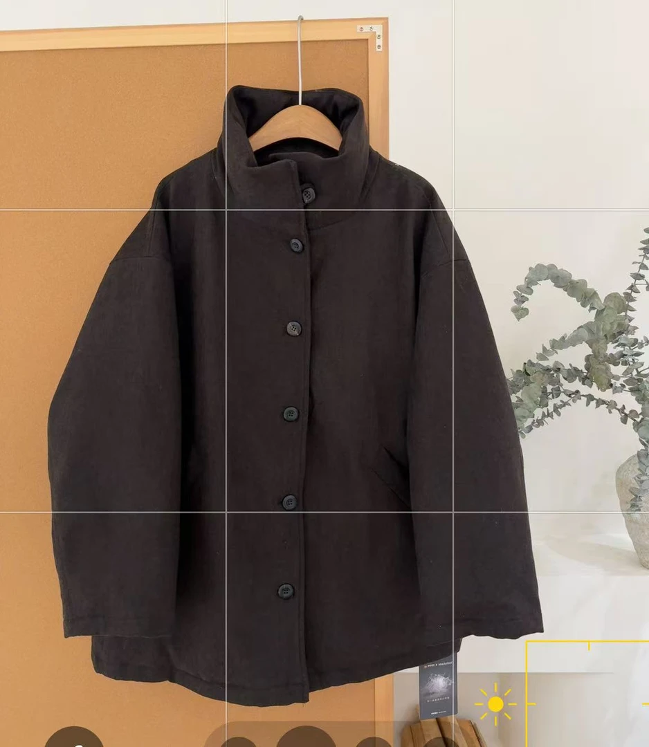 【极简北欧】HANI冬季新款 90白鸭绒宽松休闲百搭羽绒服外套Y254