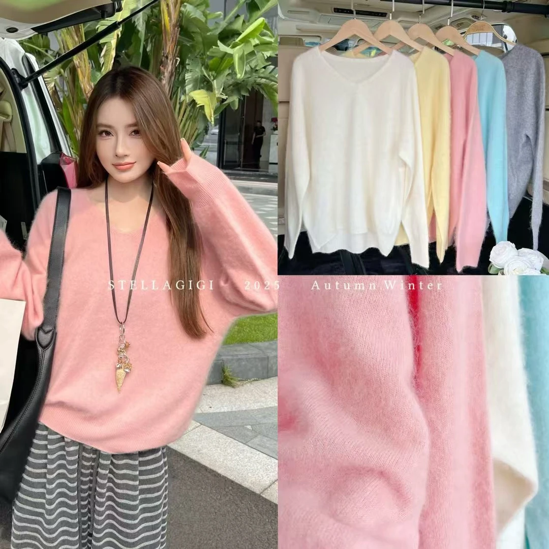 SG / 杨依姗 AW 舒适重磅款 绵羊毛V领套头毛衣MY-20252020