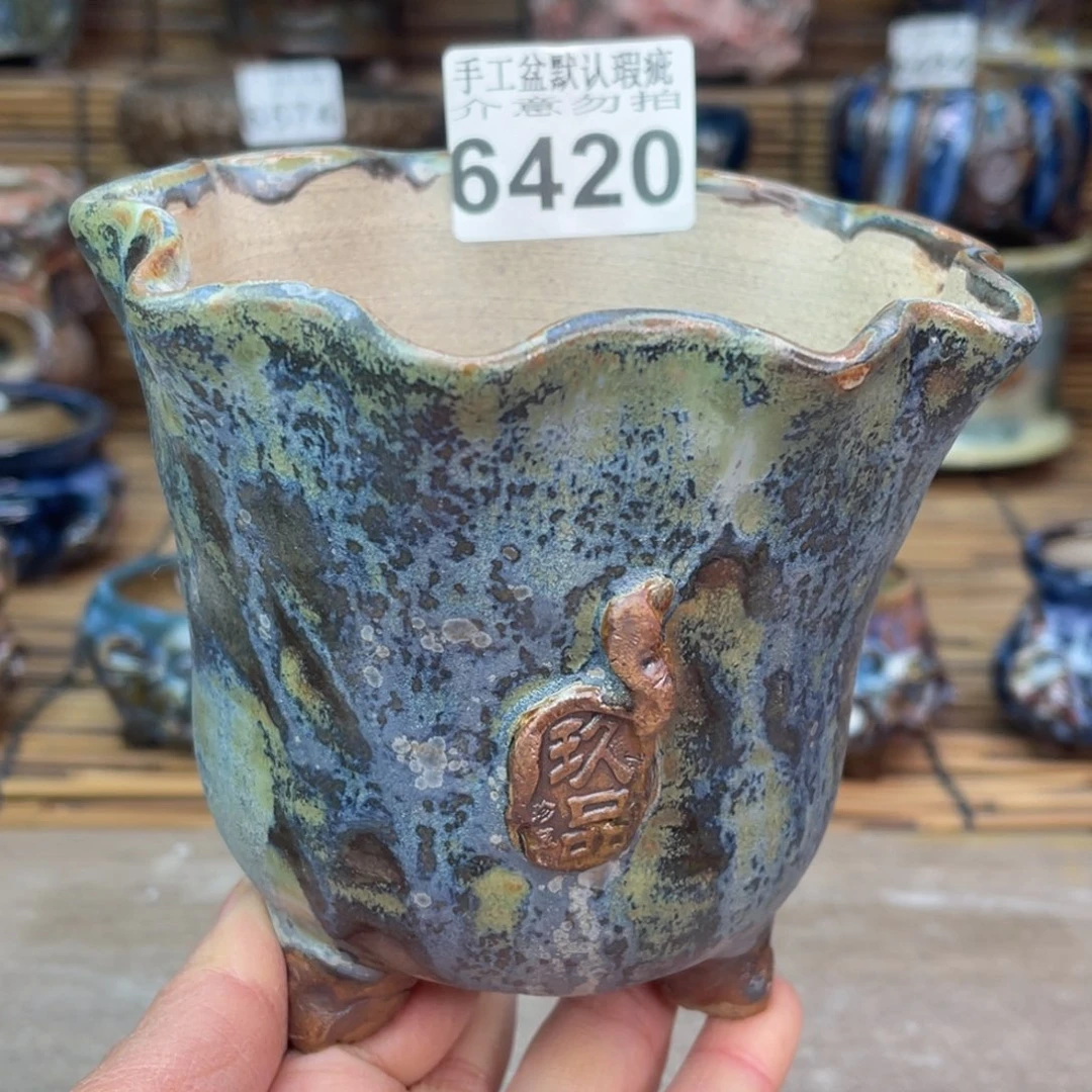 手工花盆默认瑕疵完美者勿拍