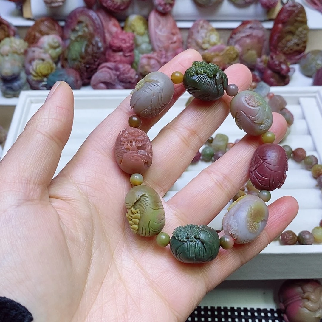 玛瑙/玉髓盐源玛瑙手链未镶嵌