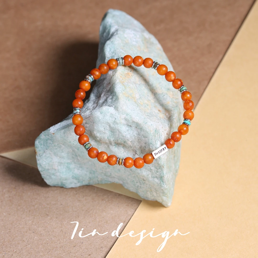 925银手链 7in3号店【金桔】原创小众设计复古手作个性情侣手链