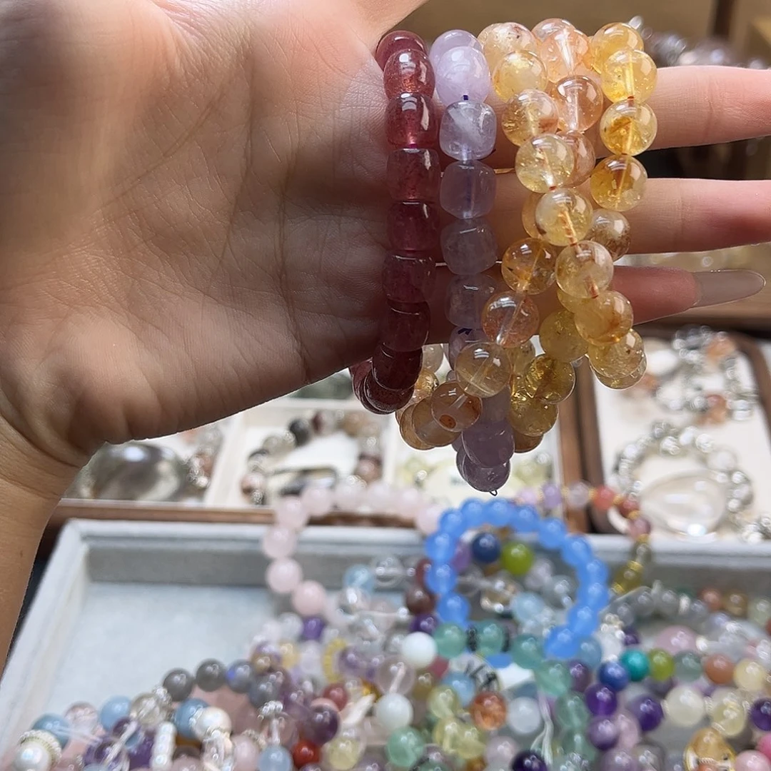 烟晶手链合金手串
