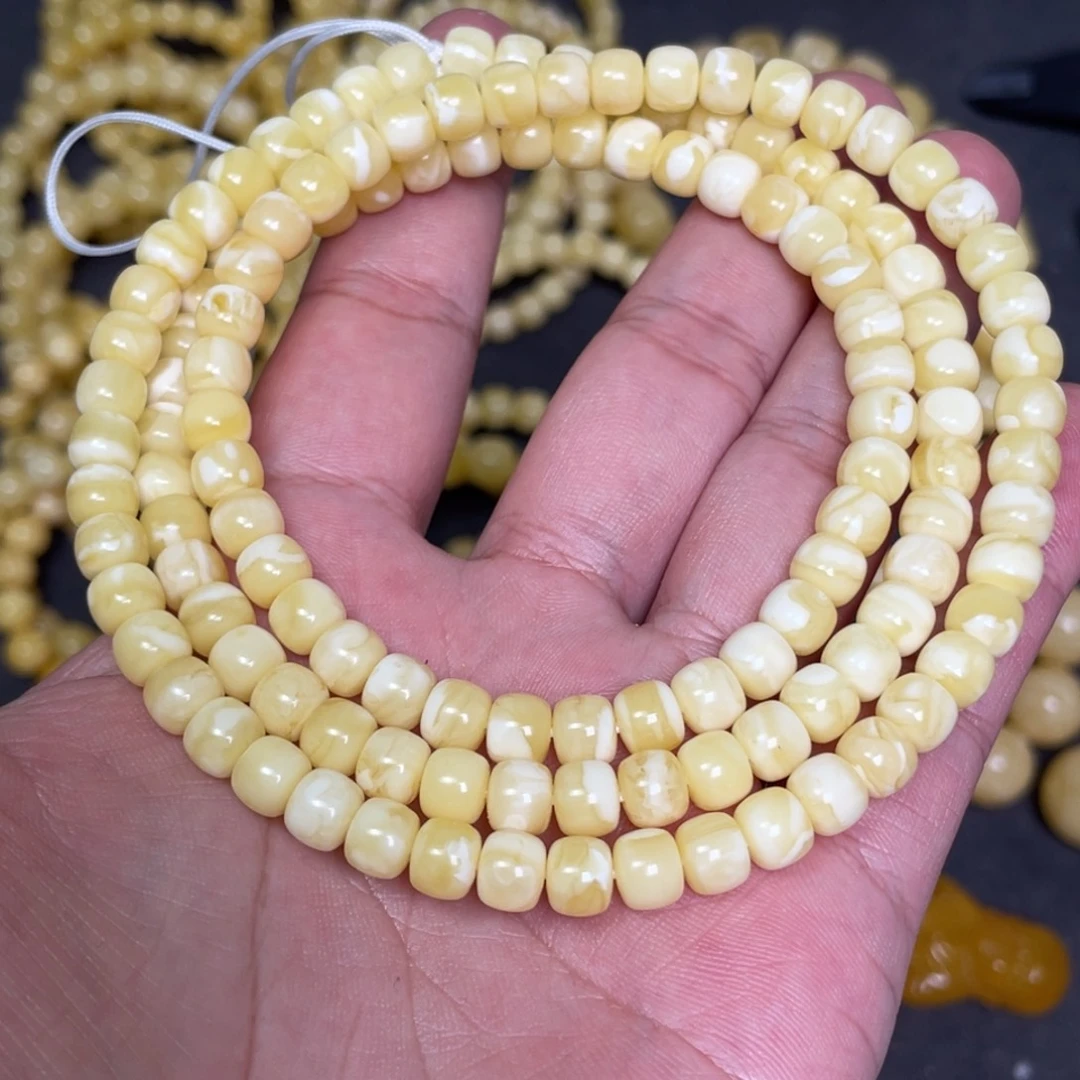 蜜蜡未镶嵌裸石蜜蜡佛珠6.8mm