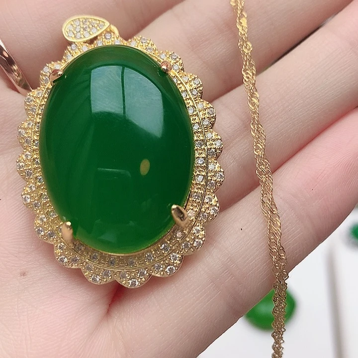 玛瑙/玉髓吊坠(赠链)合金