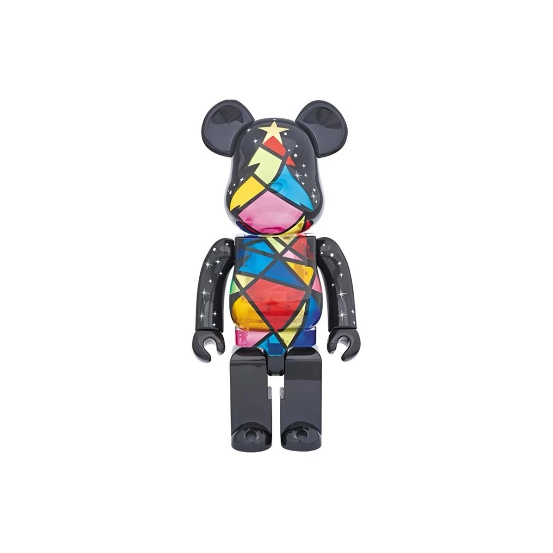 【山哥ST】bearbrick积木熊 圣诞树 多彩玻璃树 1000% 单盒