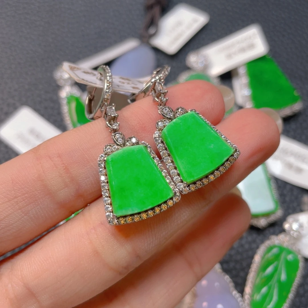 【闪购商品】翡翠银S925镶嵌吊坠(不含链)翡翠