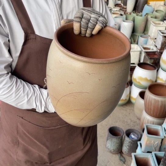 紫砂花盆口18高24正品正品