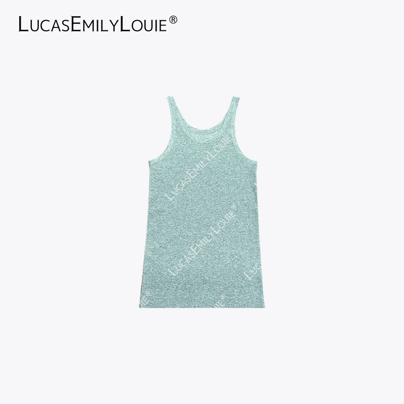 LUCASEMILYLOUIE 极简纯色修身休闲男朋友背心内搭上衣2410832