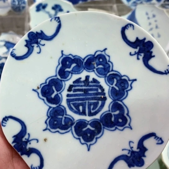 瓷片现代工艺品青花瓷片