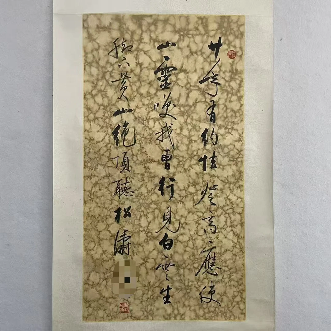 CC035书法 纸本设色立轴 带出版物 67×35