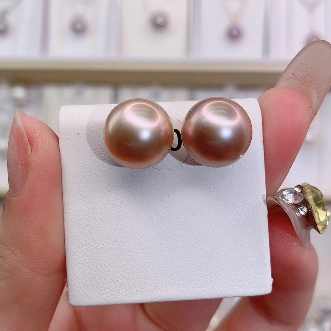 莉***g银S925镶嵌淡水珍珠耳饰12➕