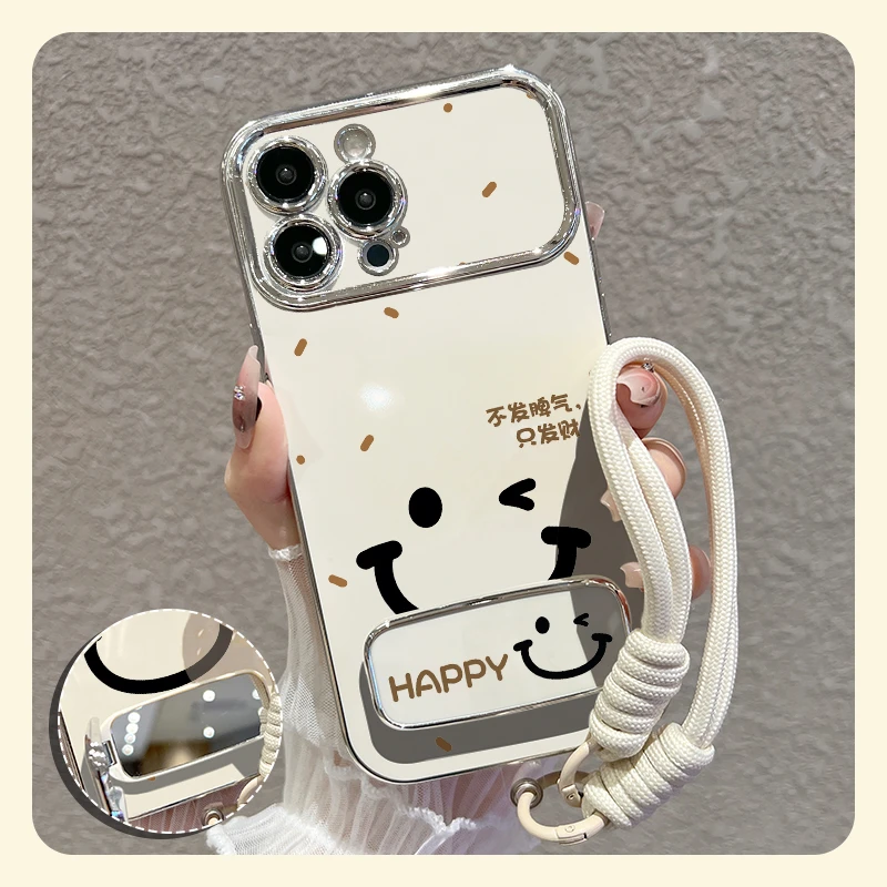 【苹果/华为/vivo/oppo/小米】适用笑脸斑点大视窗手机壳硅胶防摔女