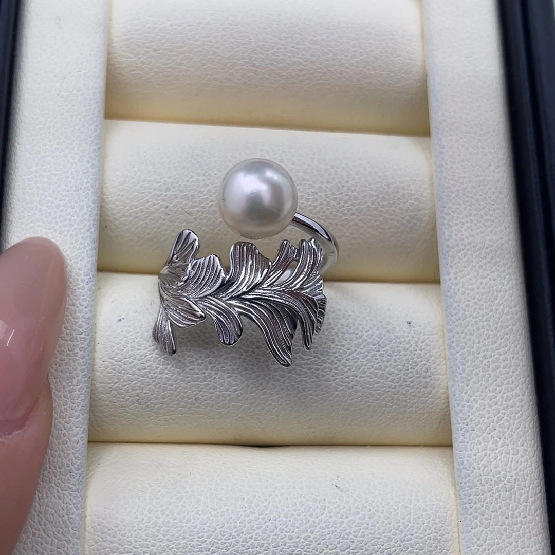 海水珍珠银S925镶嵌戒指