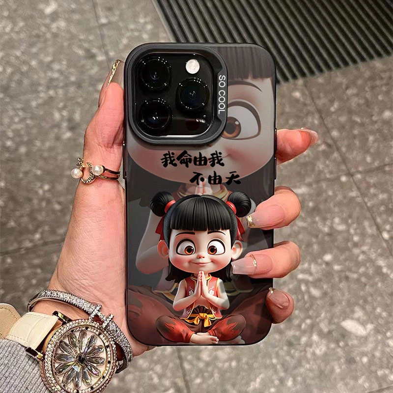 可爱哪吒适用苹果16/15手机壳iphone14Promax元气13软胶12防摔11x