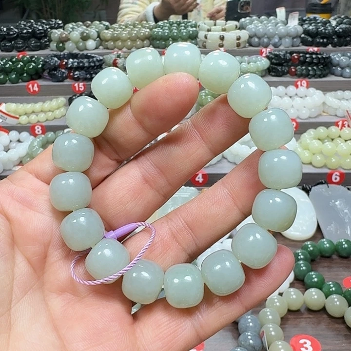 未镶嵌手链和田玉新疆且末蓝老型卡13