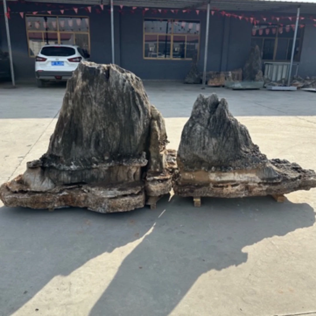 太行奇石鱼缸造景庭院摆件天然原石假山盆景新 3