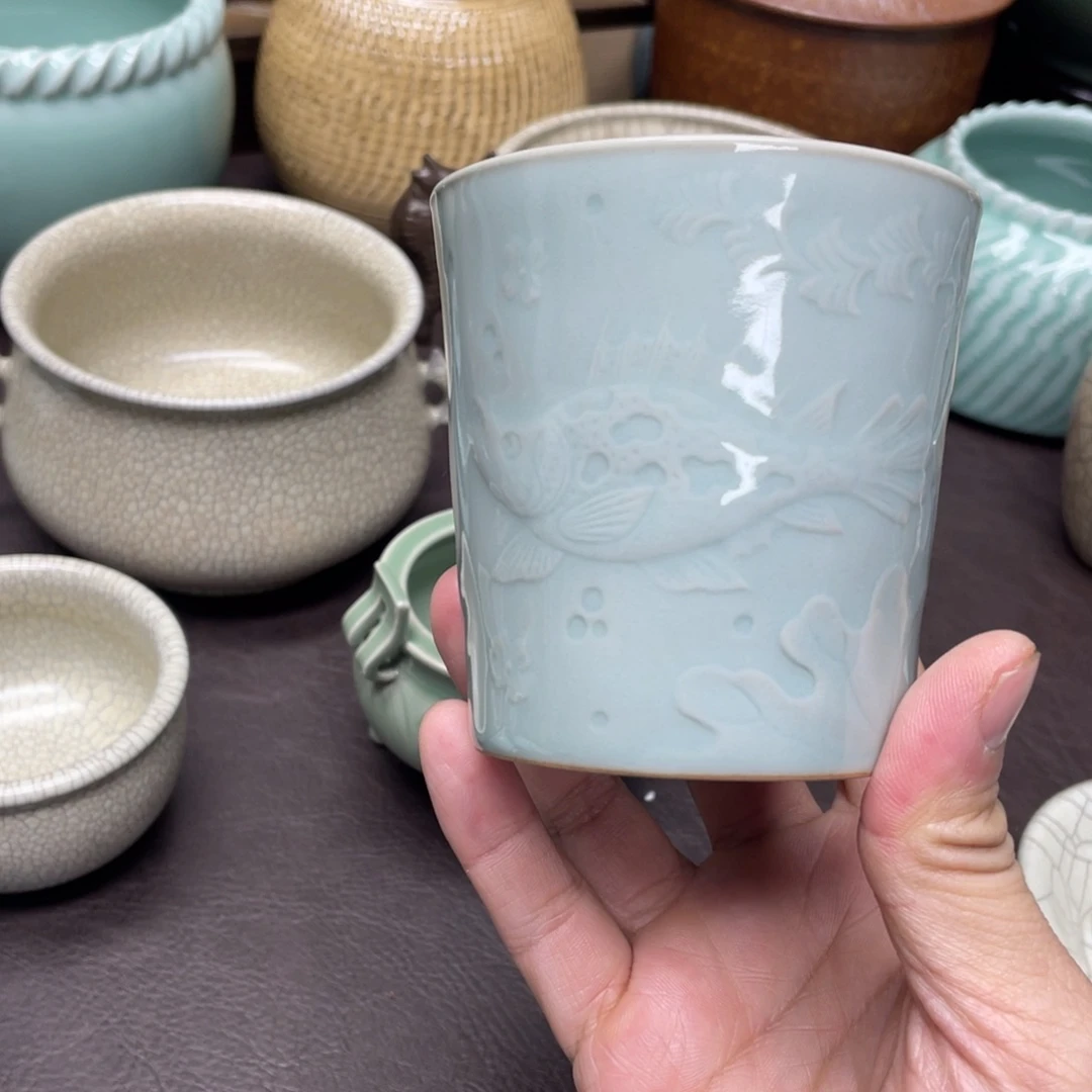 青瓷茶具家用茶具微微瑕