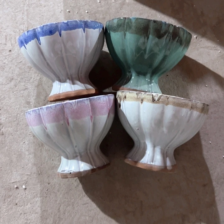 紫砂花盆口径16高度12四个正品