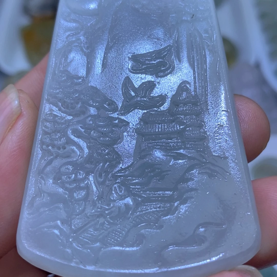 定制翡翠未镶嵌山水