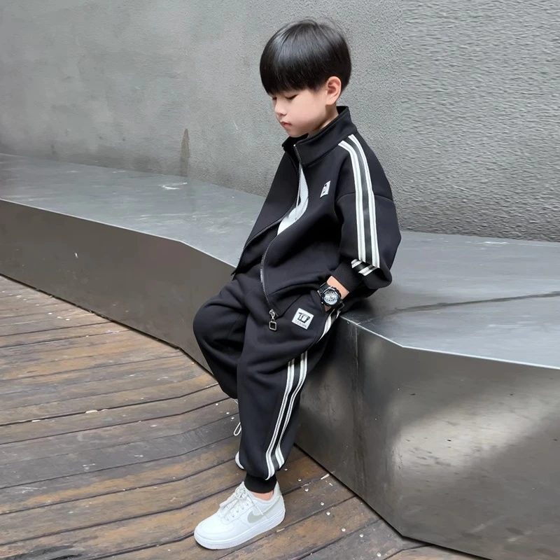 儿童套装春季新款韩版帅气休闲春秋款运动男童洋气男孩中小童外套
