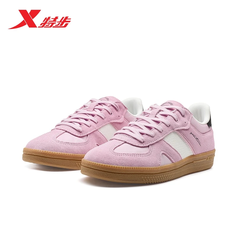 特步德训鞋女子板鞋2025夏季新款运动鞋女运动休闲鞋975218310049