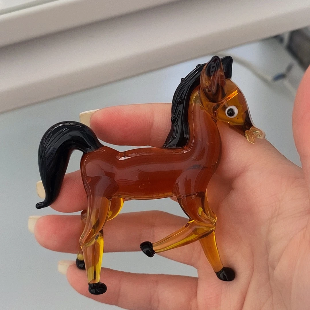 琉璃手工艺品小马