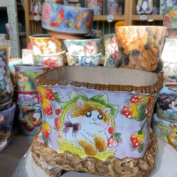 红陶景德镇艺术手绘作品