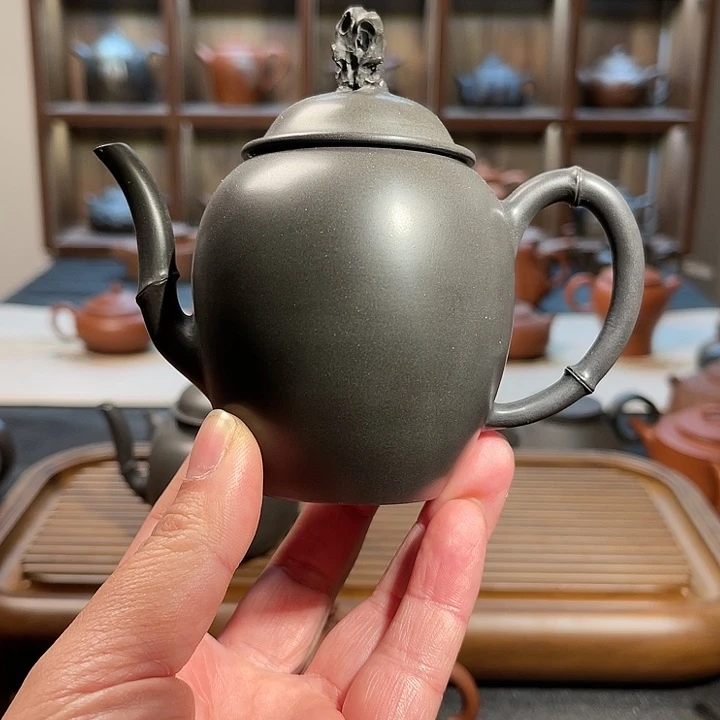 壶牛*正梁加钻老师竹石壶200cc