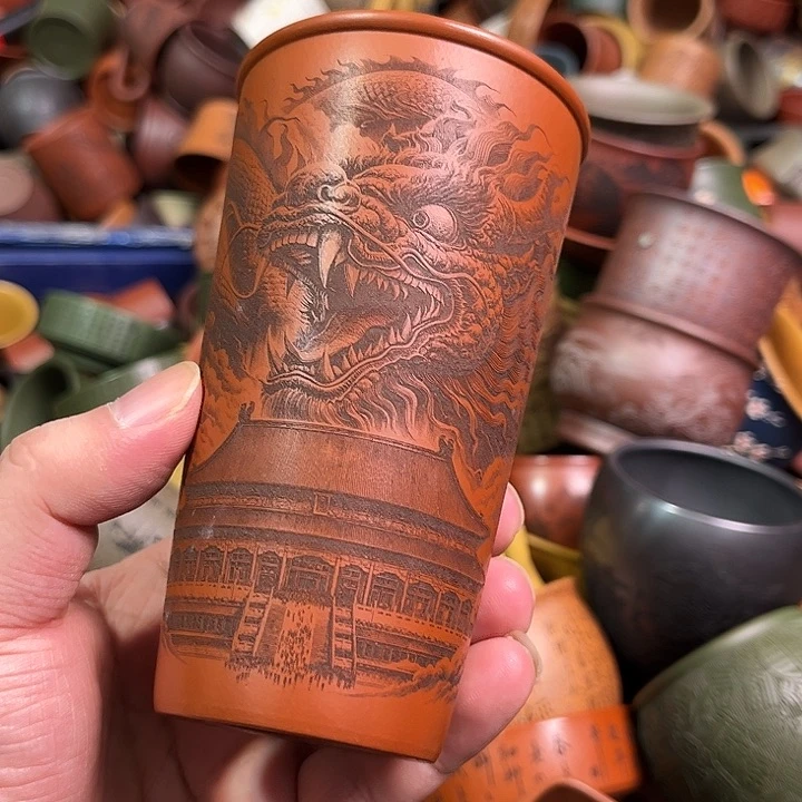 紫砂茶杯全手工紫砂主人杯