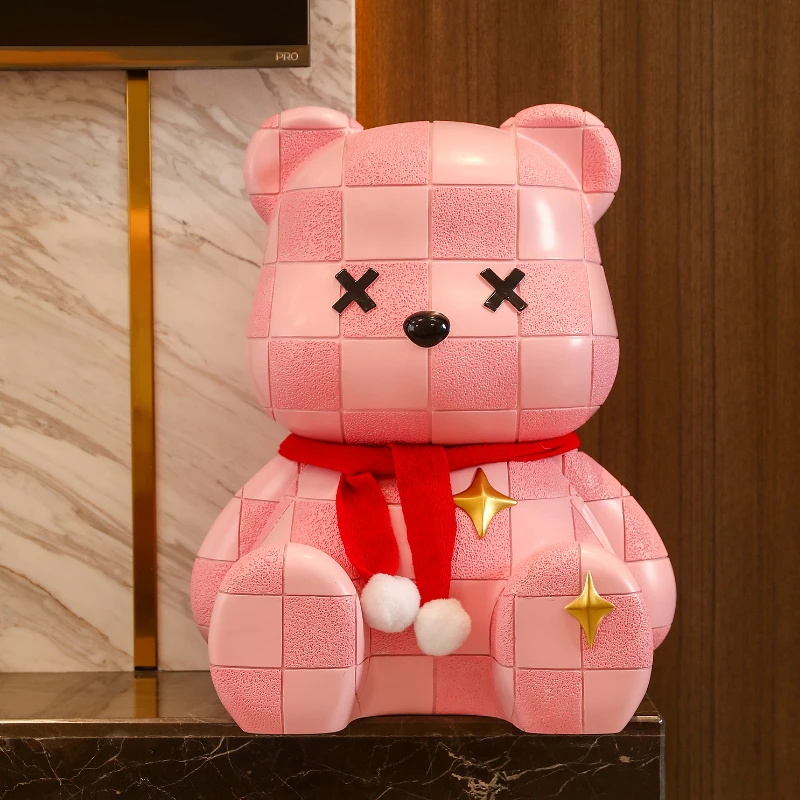 创意网红大熊存钱罐摆件家居客厅电视柜装饰品储蓄罐摆设生日快乐