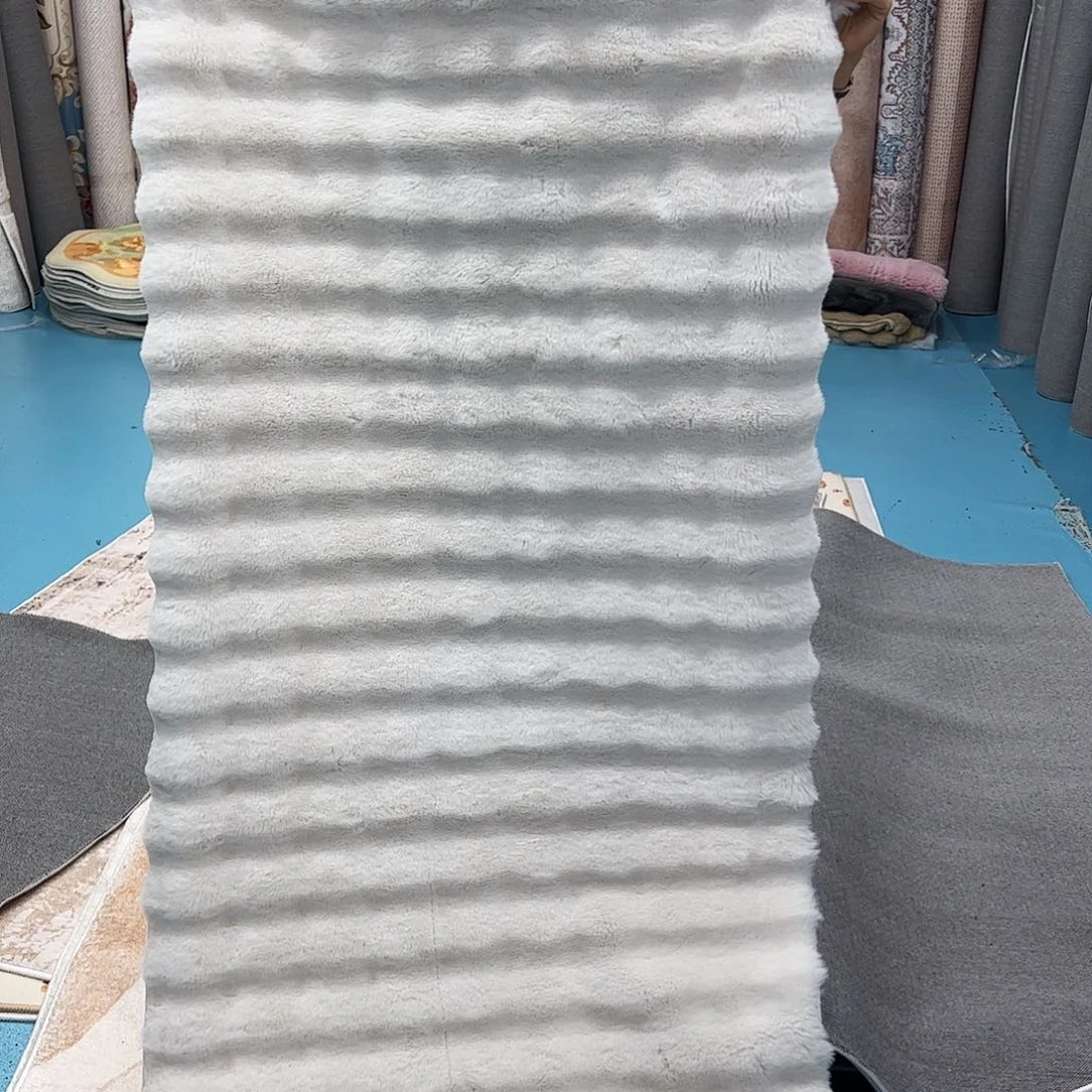 混纺80×200仿兔毛泡泡球麂皮绒底特价误差正负1-3厘米