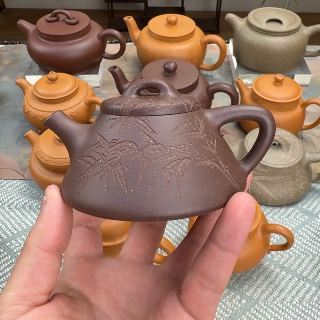 紫砂茶壶微瑕 启瓢 紫泥 140cc