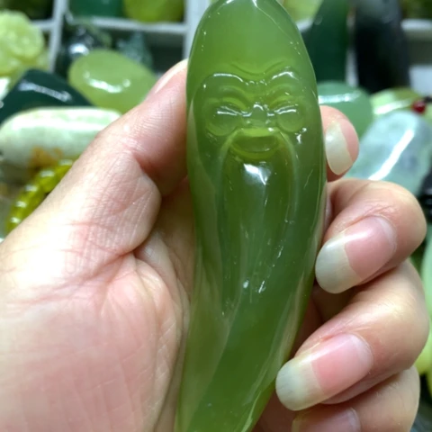 蛇纹石玉未镶嵌手把件