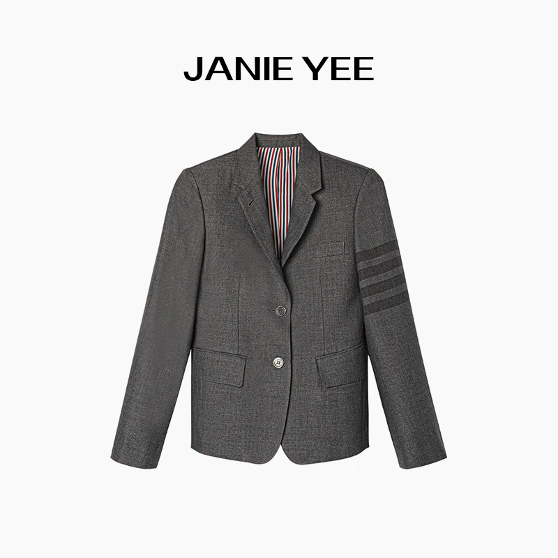 “tb西装” 高定绵羊毛桑蚕丝休闲通勤小个子外套 25A0899