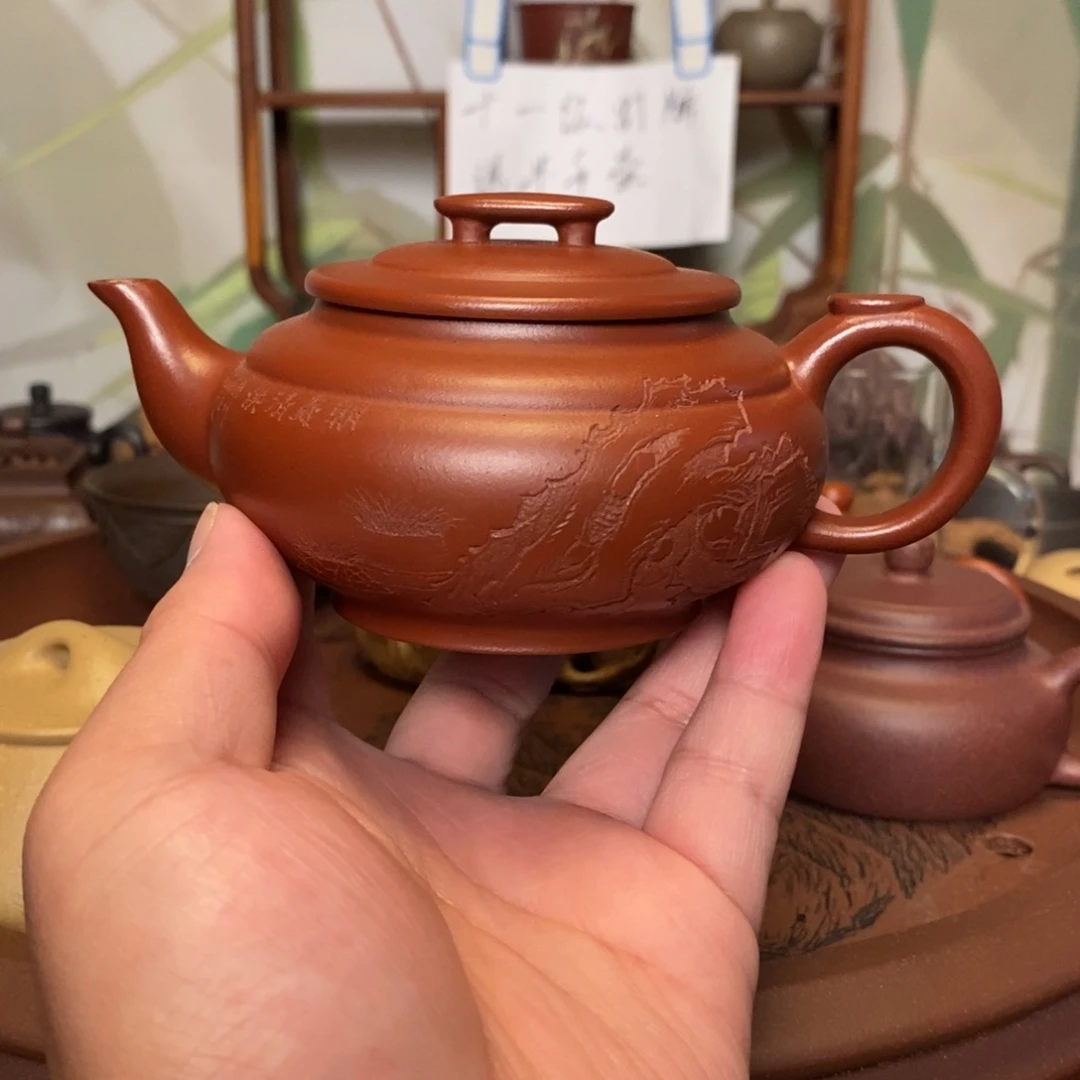 茶壶紫砂砂性小红泥上新桥