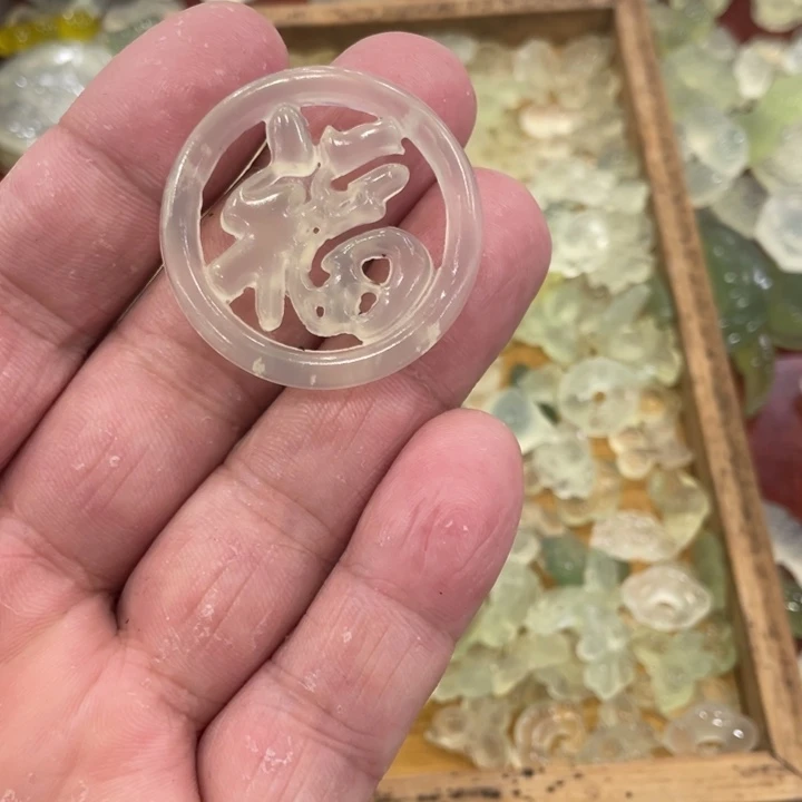 蛇纹石玉合金颈饰