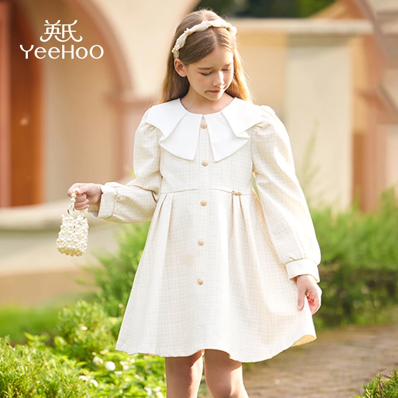 【直播捡漏】英氏女童连衣裙儿童宫廷风公主裙中大童YS2303124BYQ
