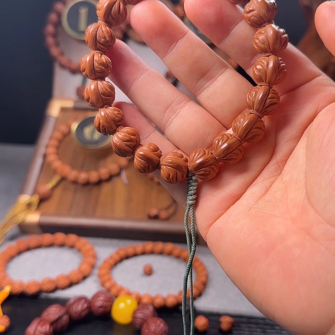 手串桃核14小金豆龙纹单圈