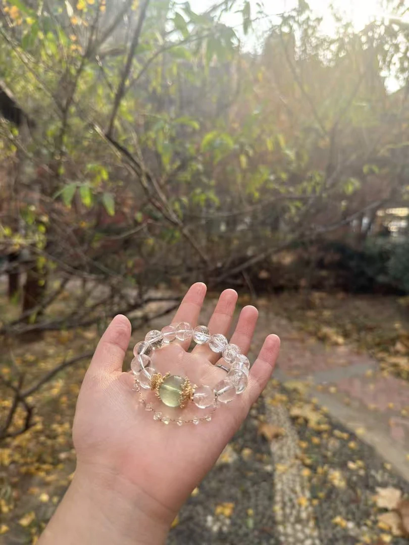 天然高品质多宝水晶手串-多样性发其一A02