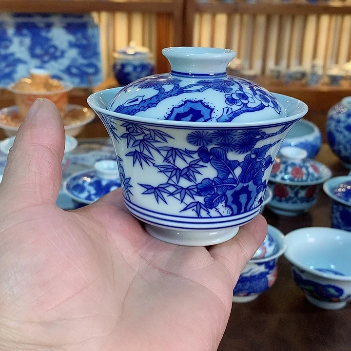 錡镇堂手工手工绘盖碗