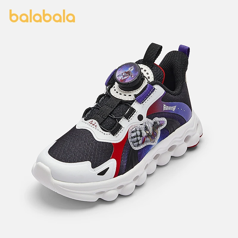 巴拉巴拉童鞋男童运动鞋轻便透气跑步鞋男童鞋子春秋网面鞋旋钮扣