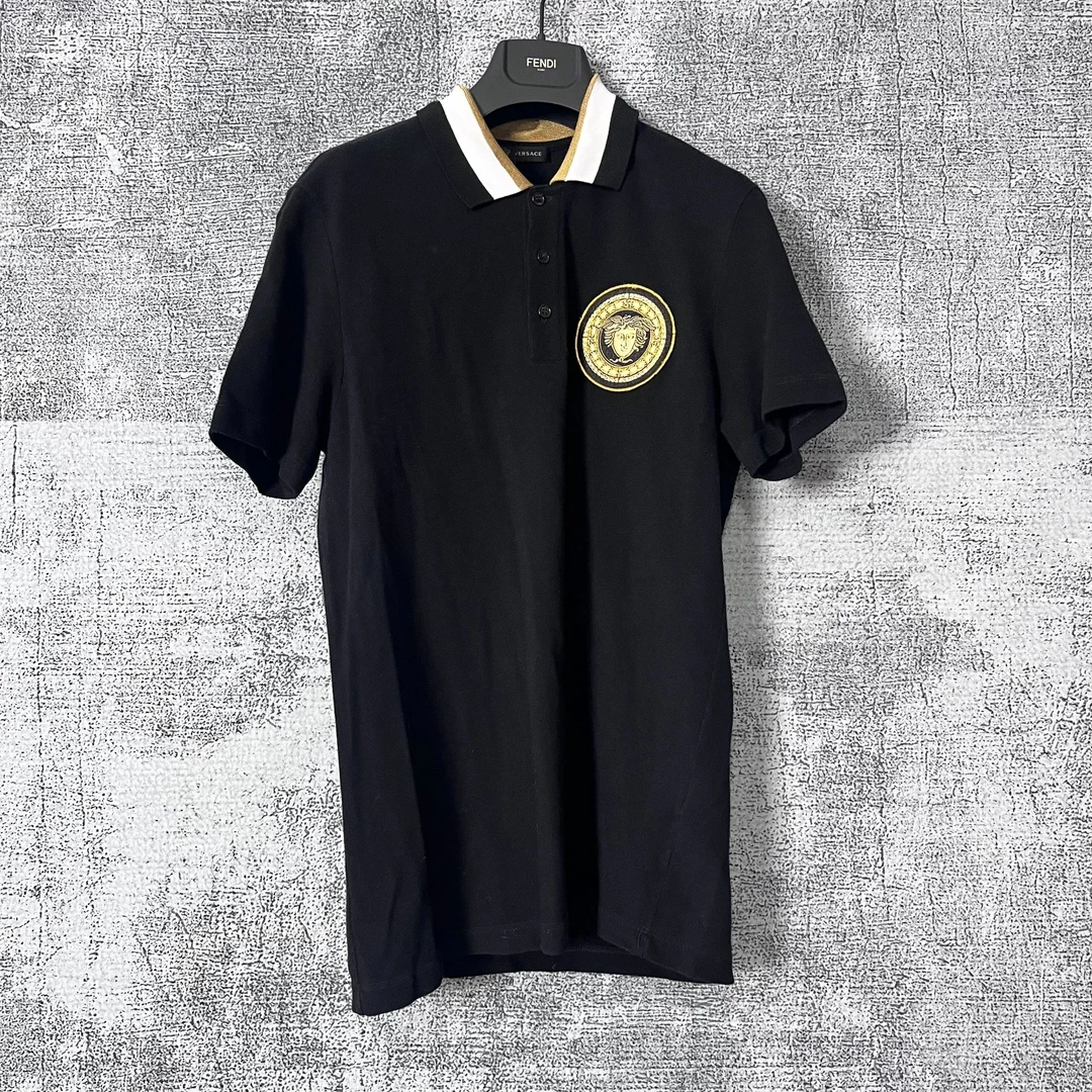 99新 VERSACE/范思哲 刺绣logo/polo衫/S码/0028