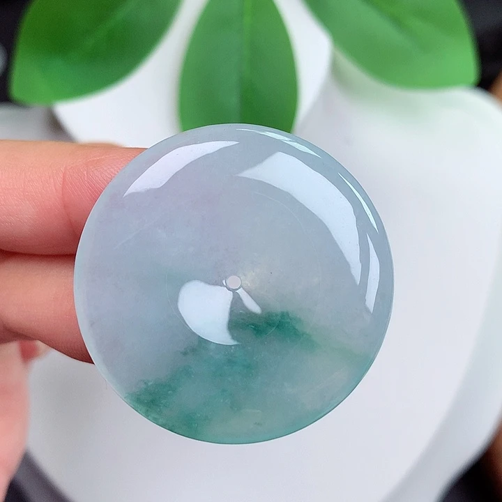 颈饰未镶嵌翡翠平安扣 35.4x5.6mm