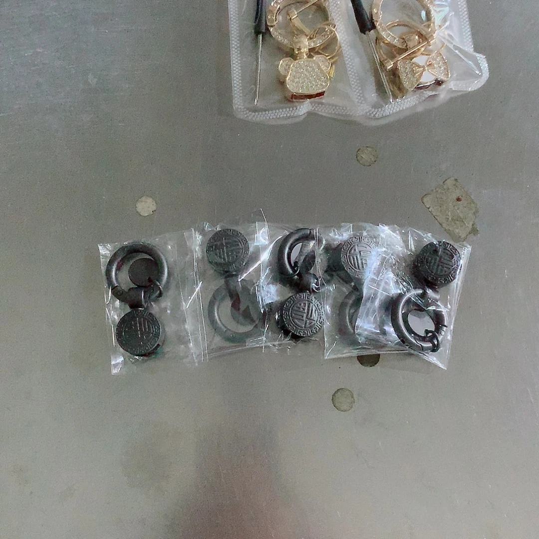 棉枪色钥匙扣5个浅秋