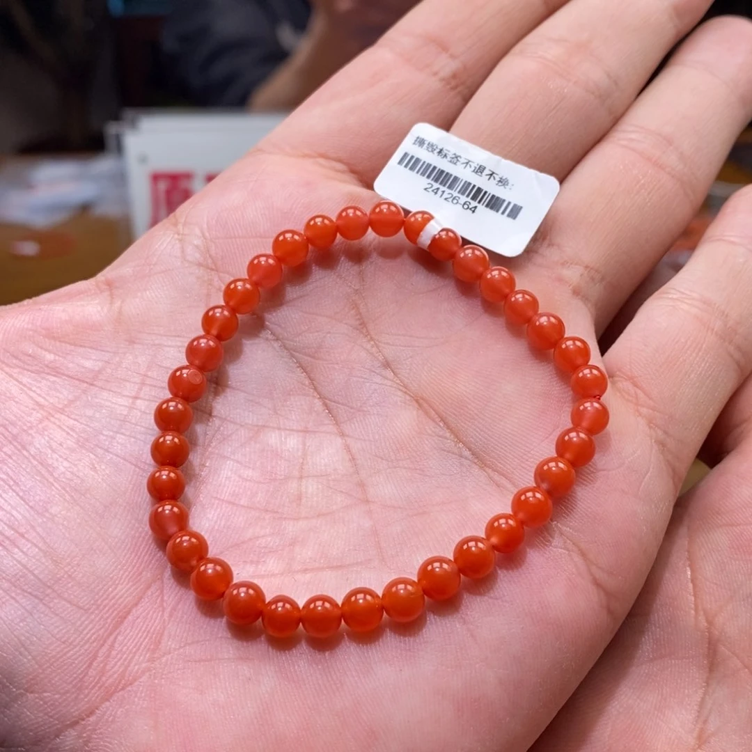 南红玛瑙单圈未镶嵌5mm➕河湾冰红