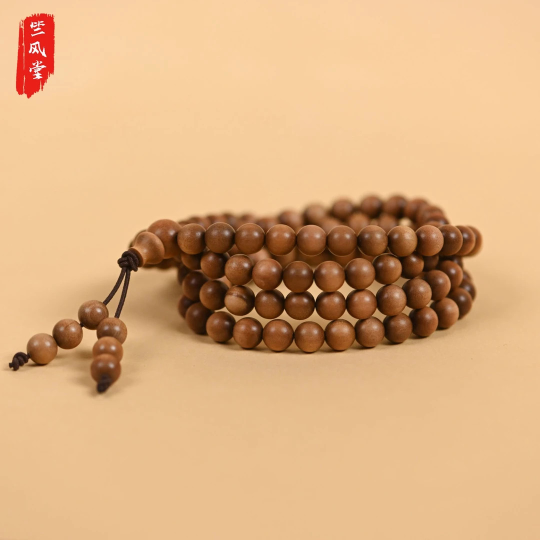 竺风堂印度正区老山檀香6*108颗顺纹多圈沉水手串【多样性发其一】