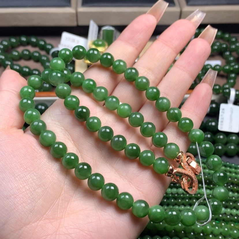 【闪购商品】和田玉（碧玉）颈饰未镶嵌8m新人福利